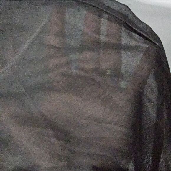 ☀️A New Day, Black flowy dress with sheer arms. NWT, Size-L - Picture 5 of 7